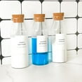 thumbnail image 4 of Distributeur de Détergent à Lessive en Verre avec Couvercles en Liège, Distributeur d'Assouplissant, Lot de 3 Bouteilles de Lessive, Contenants de Détergent Liquide, Rehausseur de Parfum et Récipient de Blanchiment, 4 of 7