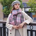 thumbnail image 5 of Bufanda para hombres y mujeres, bufanda de invierno a cuadros, sensación de cachemira, bufanda de invierno, chal suave y cálido a cuadros de tartán, 5 of 5