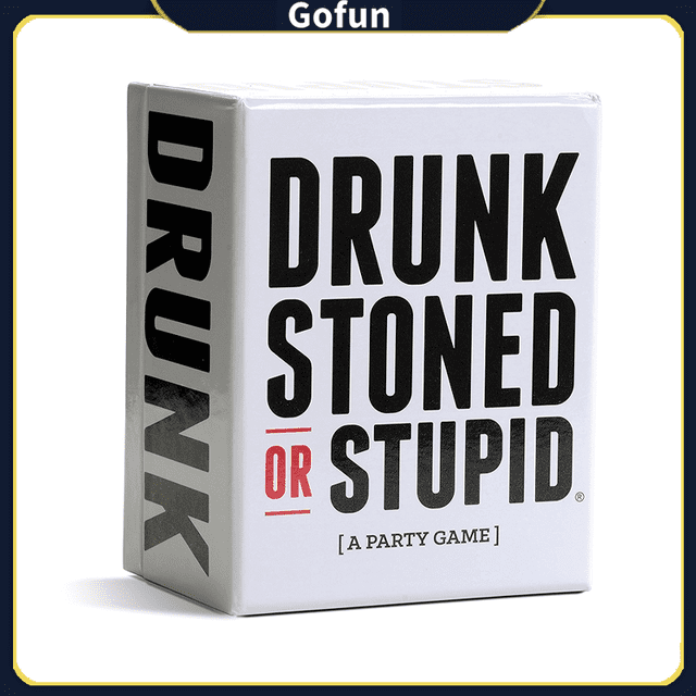 Juego de fiesta Drunk Stoned or Stupid para adultos con 250 tarjetas con mensajes