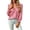 Pink, variant on Dolkfu Button Tops for Women Trendy Mock Neck French Chic Long Sleeve Blue Blouses & Tops Plaid Retro Vintage Patchwork Light Blue,Xxl