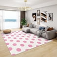 thumbnail image 1 of Polka Dot Rug Kids Room - 5x6 Rug - Polka Dot Rug - Cute Pink Dots Area Rug - Girls Kids Nursery Rugs - Geometric Minimalist Carpet, 1 of 7