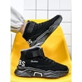 thumbnail image 4 of Men Fashion Letter Graphic High Top Sneakers School Shoes, 4 of 4