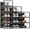 Black, variant on 12 Pack Shoe Storage Box, Clear Plastic Stackable Shoe Organizer for Closet, Space Saving Foldable Shoe Rack Sneaker Container Bin Holder