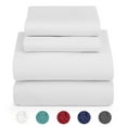thumbnail image 4 of HOMES PERCEPTION 4-Pcs Microfiber Full Sheet Set– 16” Extra Deep Pocket, Wrinkle, Fade, and Stain-Resistant Design, Breathable Microfiber Full Sheets (White), 4 of 8