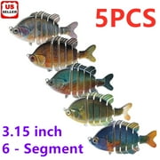 Fishing Lures for Bass Trout Segmented Multi Jointed Swimbaits Slow Sinking Swimming Lures for Freshwater Saltwater Fishing Lures Kit