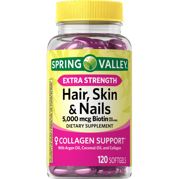Spring Valley Extra Strength Hair, Skin, & Nails Collagen Support