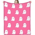 thumbnail image 3 of Halloween Throw Blanket for Couch and Bed Ghosts Spooky Pumpkins Print on Soft Blanket for Kids and Adult, 3 of 10
