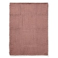 thumbnail image 3 of Donna Sharp Chunky Knit Mauve Contemporary Decorative Throw Blanket with Over-Sized Loop Pattern, 3 of 3
