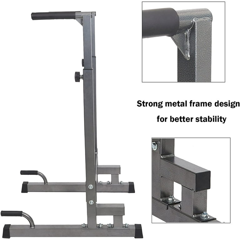 KARMAS Heavy Duty Adjustable Power Tower Multi Function Strength Training Dip Stand Workout Station Fitness Equipment for Home Gym