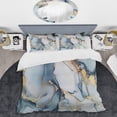 thumbnail image 2 of Designart "Tender Liquid Ink Art in Grey and Gold III" Fractals Bedding Covert Set - Abstract Grey Modern Bed Set With 2 Shams, 2 of 6
