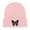 Pink, variant on Fgnfyis Women's Embroidered Animal Knitted Hat Bomber Hats Dark Purple