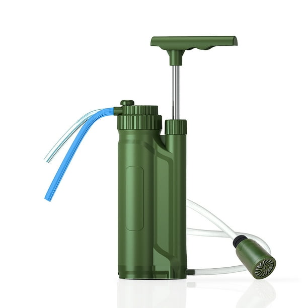 Purificador de bebidas Irfora Bomba de filtro de agua de ósmosis inversa portátil Sistema de purificación de agua al aire libre Equipo de supervivencia para acampar Senderismo Viajes Preparación Irfora Purificador de bebidas