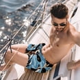 thumbnail image 2 of luoweisi Men's Beach Shorts Quick Dry Swim Trunks with Mesh Lining Cartoon Cow M, 2 of 5