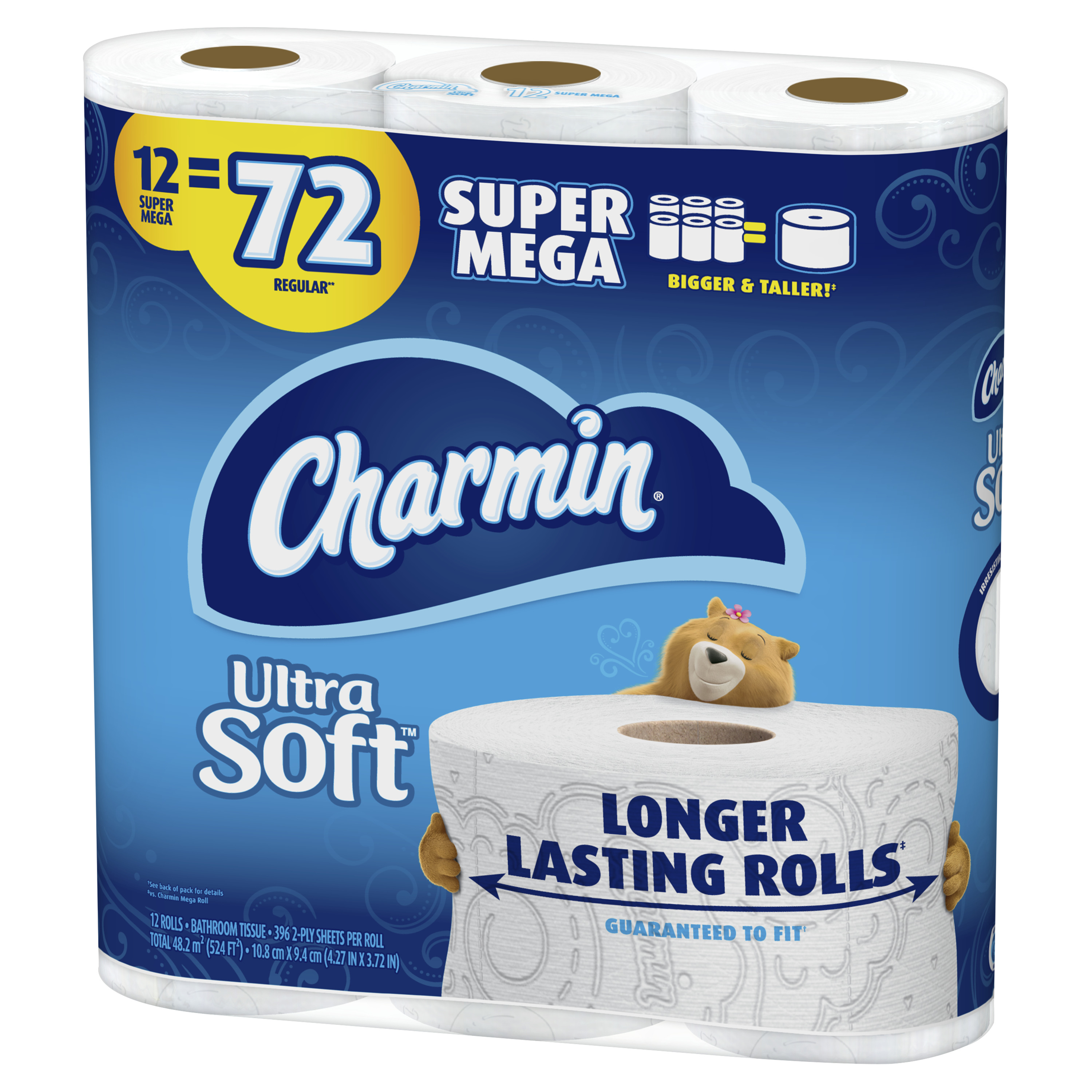 Charmin Ultra Soft Toilet Paper, 12 Super Mega Rolls - Walmart.com