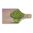 thumbnail image 1 of Artichoke Cutting Board, Artichoke Character with Little Hands and Feet Healthy Eating Mascot, Decorative Tempered Glass Cutting and Serving Board, Wine Bottle Shape, Green and Rose, by Ambesonne, 1 of 1