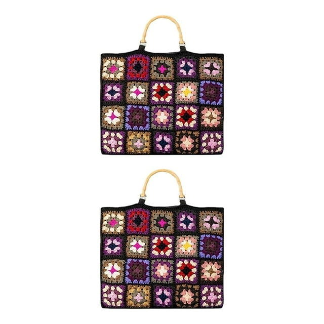 Decodeary Carry All Essentials With Large Capacity Tote Bag For Women Wide Application black 2Set