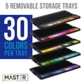 thumbnail image 3 of US Art Supply Master 150 Colored Pencil Set with 2 Left-Hand 9” x 12” Sketch Pads, 60 Pages, 3 of 5