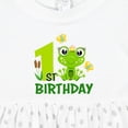 thumbnail image 4 of Inktastic 1st Birthday Princess Frog Girls Baby Dress, 4 of 5