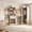 White Oak, variant on Homieasy 5-11.5 FT Adjustable All-In-One Closet Storage System, Corner Closet Organizer with Drawers, Hanging Rods & Adjustable Shelves, White