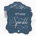 thumbnail image 2 of Inkdotpot Pack Of 50 Let Love Sparkle Wedding Paper Tags DIY Craft Bracket Shape Real Silver Foil Hang Tags, 2 of 7