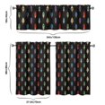 thumbnail image 3 of Kitchen Curtains 36 Inch Short - 3 Panel Set, Rod Pocket Window Curtain, 100% Polyester for Farmhouse, Cafe, Kitchen, Living Room, Bedroom, Galaxy & Space-Themed Design, Easy Wash, 3 of 3