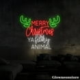 thumbnail image 4 of Glowneon Merry Christmas Ya Filthy Animal Neon Sign, Merry Christmas Sign, Reindeer Led Sign, 4 of 5