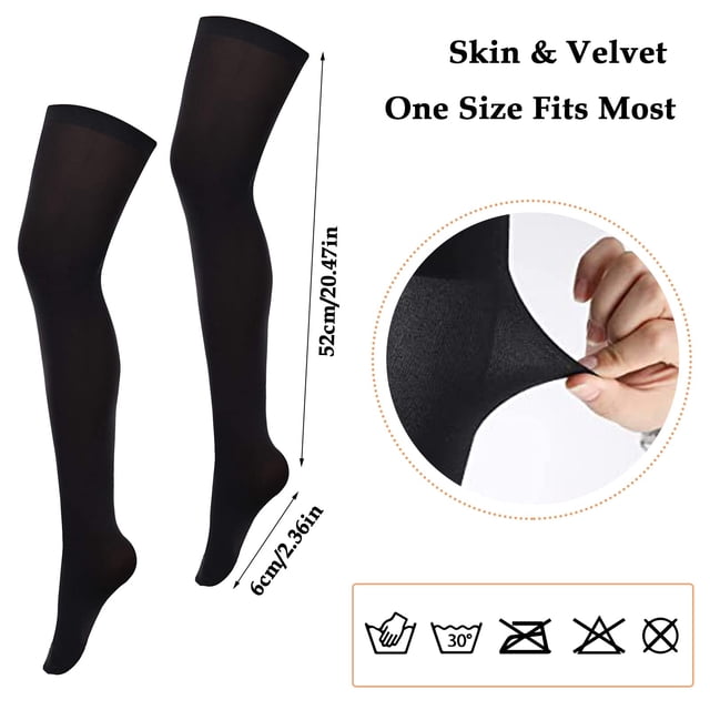 ZLight 4pair Odorless Knee High Stockings Easy To Wear All Body Shape Suitable Stylish Sports Socks Balck 1Set