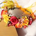thumbnail image 4 of ZSBCMY Velvet Rose Wreath Hair Accessory, Flower Crown for Weddings, Elegant Floral Headband for Holiday Parties, Beautiful Head Ornament for Photography, Charming Headpiece for Anniversaries, 4 of 6