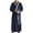 Navy Blue, variant on fheaev Robes For Women Classic Unisex Premium Cotton Warm Thick And Fleece Night Gown Plush Long Terry Clothes Household Sashes Clothes Flannel Warmth Beibei Fleece Bathrobe Long Pajamas