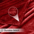 thumbnail image 6 of IR Imperial Rooms Fleece Bed Throw Blanket, Plush, Travel and Couch Fuzzy, Cozy Washable Ultrasoft Twin Size Burgundy, 6 of 7