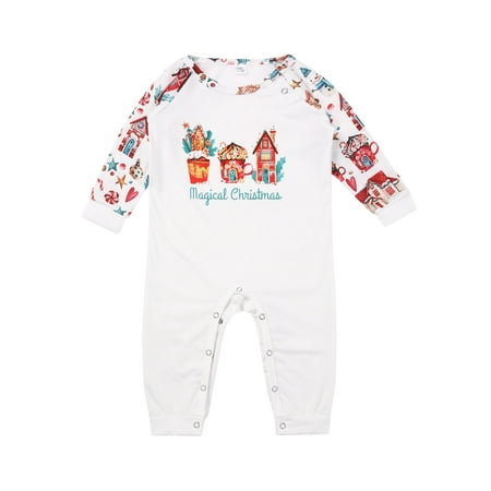 

Livingsenburg Family Matching Pajamas Christmas Pajama House Pattern Tops Pants