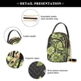 thumbnail image 4 of FORMRS Crossbody Bag for Women Quilted Travel Shoulder Cell Phone Purse with Chain Strap Handbag, Green Flowers, 4 of 7