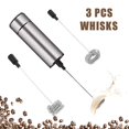 thumbnail image 4 of Potente espumador de leche eléctrico con 3 piezas de batidor de espuma de resorte Afortunado Sencillez, 4 of 5