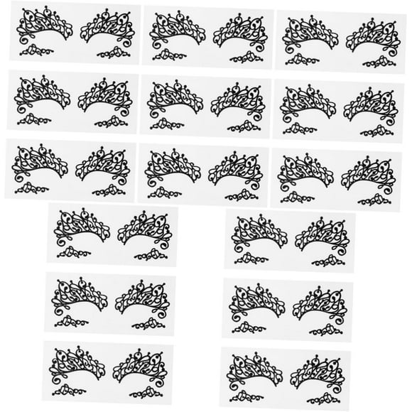 GFDYREE 15 Pairs Lace Eyeliner Stickers Black Eyeshadow Makeup Stickers Temporary Eye Tattoos Make up Fabric