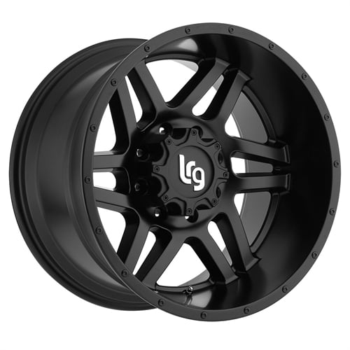 LRG Rims 20x9 8x6.5 5in BS 0mm offset Matte Black 11129082700 Walmart