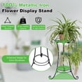 thumbnail image 4 of Topbuy Metal Corner Plant Stand Flower Pots Display Rack Storage Shelf Decorative Planter for Garden, 4 of 6