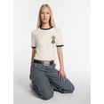 thumbnail image 2 of Kacey Lee Women's Middle of Nowhere Ribbon Graphic Ringer Tee, Sizes XS-XXL, 2 of 5
