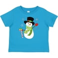 thumbnail image 3 of Inktastic Christmas Snowman in Top Hat with Candy Cane Boys or Girls Baby T-Shirt, 3 of 5