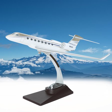 PUKNLY 1:100 Scale Gulfstream G650 Model Aircraft - 12 Inch Resin Simulation Jet for Adult Collectors, Home Office Display & Birthday Christmas Gifts