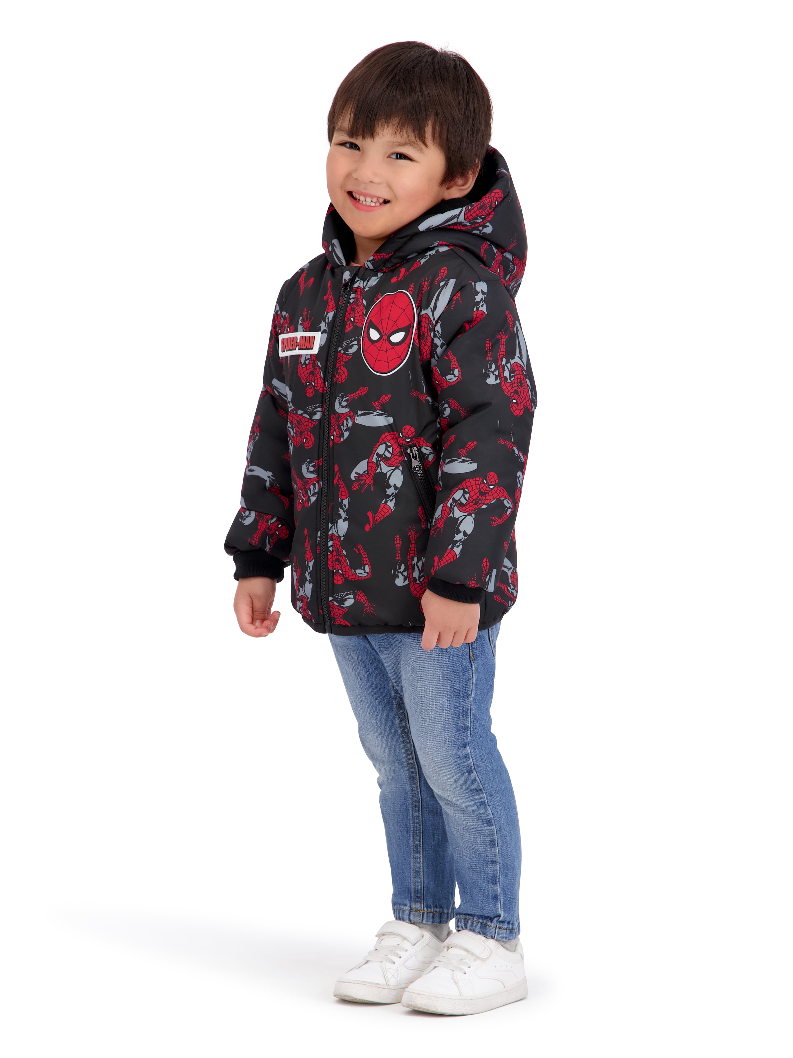 Spider-Man Toddler Boy Puffer Jacket, Sizes 2T-5T
