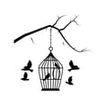 thumbnail image 3 of Vinyl Wall Art Decal - Tree Branch And Birdcage - 4.6" x 4.5" - Cute Animal Decor For Light Switch Window Mirror Luggage Car Bumper Laptop Computer Peel And Stick Skin Sticker Designs, 3 of 4