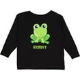 thumbnail image 3 of Inktastic Ribbit Cute Green Frog Boys or Girls Long Sleeve Toddler T-Shirt, 3 of 5