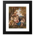 thumbnail image 2 of Narcisse-Virgile Diaz de La Peña 12x14 Black Modern Framed Museum Art Print Titled - Nymphs and Loves (1854), 2 of 5
