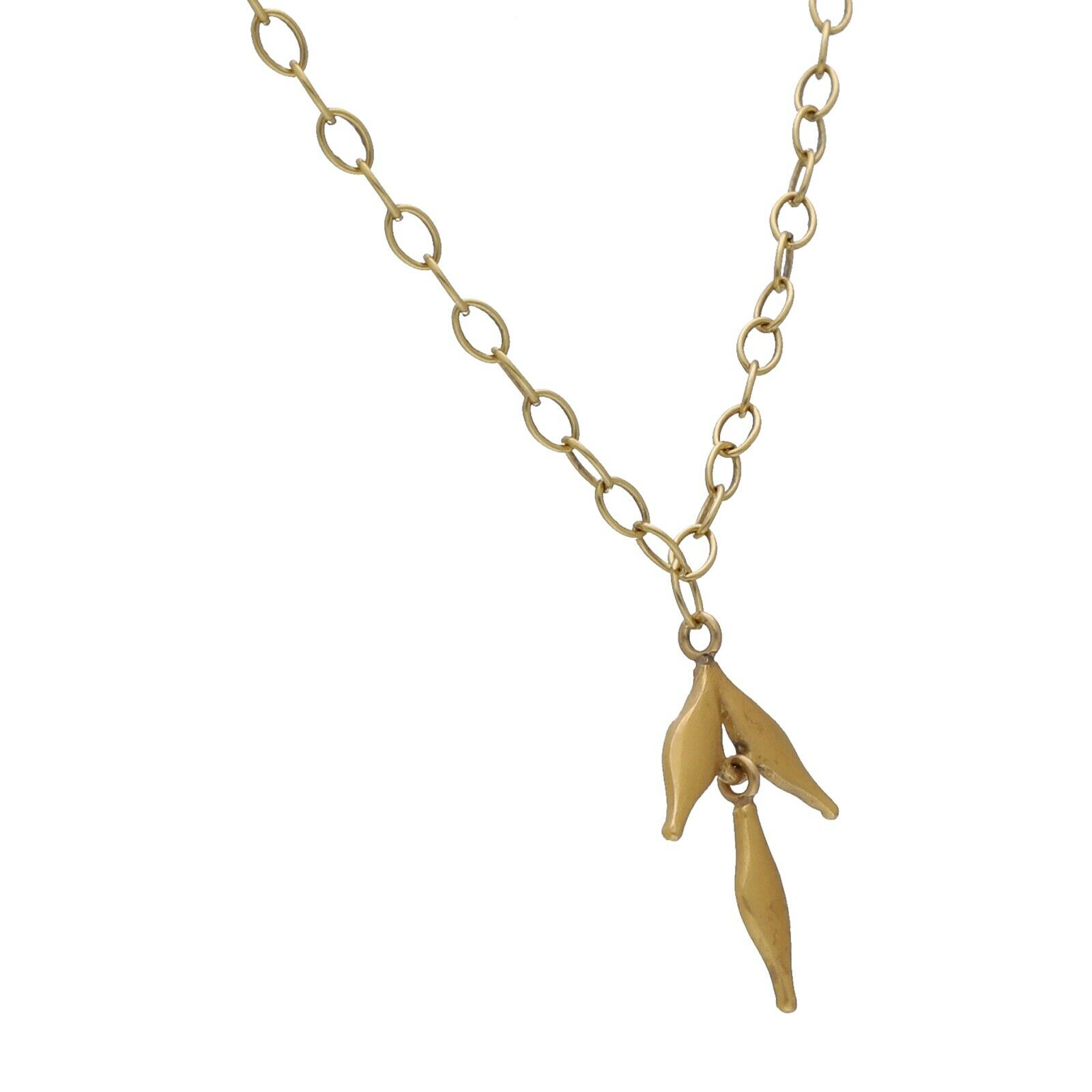 Cathy Waterman 22k Gold Flex Wheat Charm Double Tiny Lacy