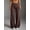 Coffee Brown, variant on Women's Casual, Commute, Sports, Elegant, Modern Workplace Flared Trousers In Brown, Slim Fit, Summer Spring