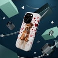 thumbnail image 3 of DistinctInk Tough Case for Apple iPhone 14 PRO (6.1" Screen), Compatible with MagSafe Charging - Valentine's Day Norwich Terrier Puppy, 3 of 6