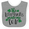 thumbnail image 3 of Inktastic St. Patrick's Day the Leprechauns Made Me Do It Boys or Girls Baby Bib, 3 of 4