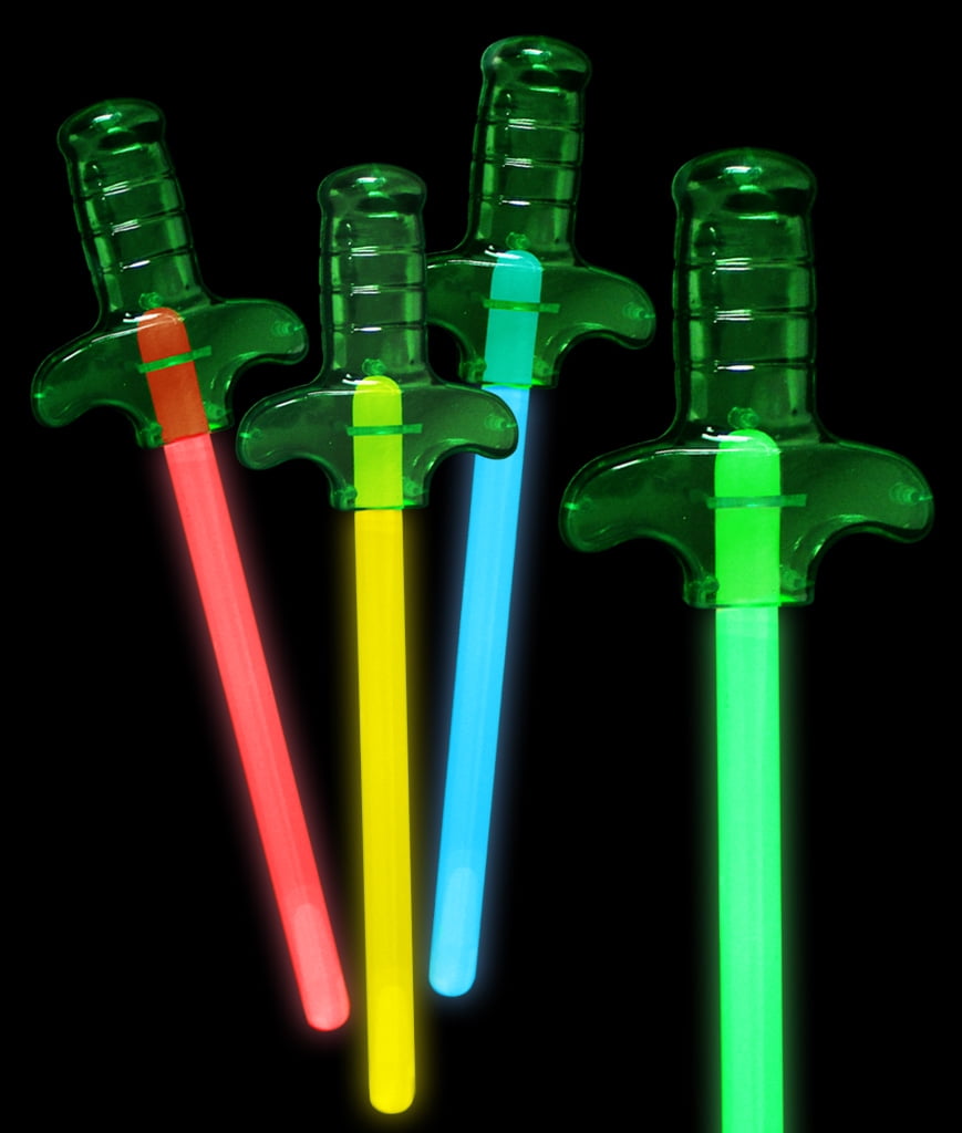Fun Central O050 Glow Sword Assorted Colors 4 Count