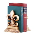 thumbnail image 1 of HMH 6222AG Fleur De Lis Bookends - Pr. - Antique Gold, 1 of 1