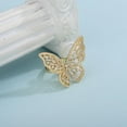 thumbnail image 4 of Crystal Butterfly Ring Cubic Zirconia Open Adjustable Bow-Knot Knuckle Ring, 4 of 11